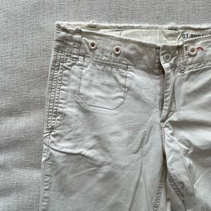 G1 Basic Good White Cropped Jeans